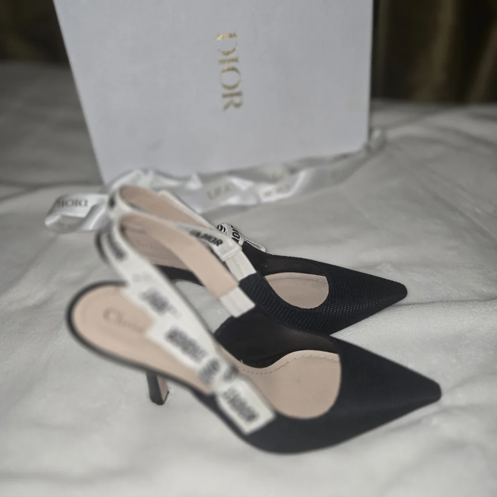 J'Adior Slingback PumpBlack Technical Fabric 37/ US 6.5 - Picture 5 of 17